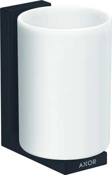 AX Universal Rectangular Kubek na szczoteczki do zębów, Czarny Matowy