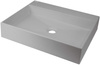 Umywalka granitowa nablatowa z miejscem na baterię - 500x400 mm szary metalik CQR SU5S