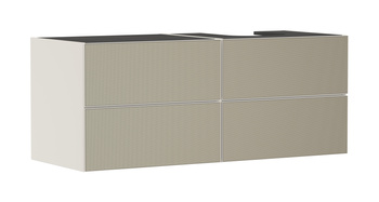 HG Xevolos E Szafka pod szlifowaną umywalkę wpuszczaną w blat/nablatową po prawej str. z 4 sz. 1370/550, Piaskowy Beż Mat. Kolor frontu: Brąz Strukt.