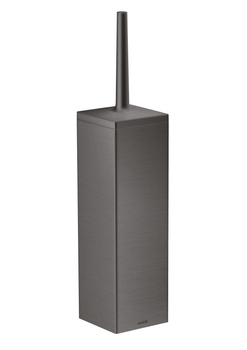 AX Universal Rectangular Szczotka do WC z pojemnikiem, ścienna, Czarny Chrom Szczotkowany