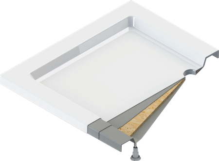 Brodzik akrylowy półokrągły 90 cm biały KGJ 053B