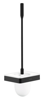 AX Universal Softsquare Szczotka do WC z pojemnikiem, ścienna, Czarny Matowy