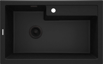 Zlewozmywak granitowy 1-komorowy grafit metalik nero ZQE G10B