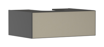HG Xevolos E Szafka pod szlifowaną umywalkę wpuszczaną w blat/nablatową z 1 szufladą 780/550, Szary Łupek Matowy, Kolor frontu: Brąz Strukturalny