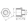 Nypel redukcyjny mosiężny 1" x 3-4" żółty