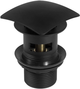 Korek do umywalki lub bidetu - z przelewem nero NHC B11B