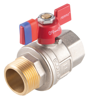 Zawór kulowy GW-GZ z motylkiem, 1-2", F-Power