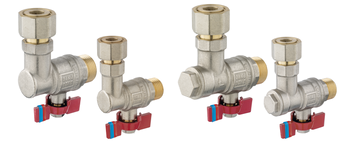 Zestaw zaworów kątowych pod kocioł 2-funkcyjny