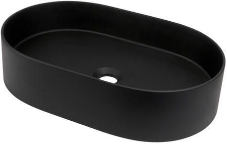 Umywalka granitowa nablatowa nero CQS NU6S