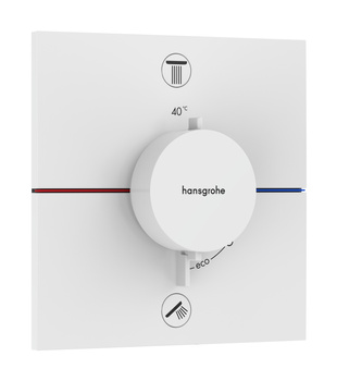 HG ShowerSelect Comfort E Bateria termostatyczna do 2 odbiorników, podtynkowa, Biały Matowy