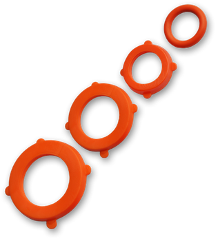 BLACK LINE Uszczelki - zestaw ORANGE - 4 x 6szt.