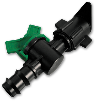 Wpinka do flat węża z zaworem,  wtyk na wąż 16mm