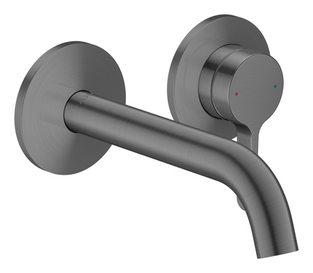 AX One Jednouchwytowa bateria umywalkowa z wylewką 160 mm, ścienna, podtynkowa, Czarny Chrom Szczotkowany