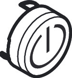 HG Symbol włącz/wyłącz, Biały
