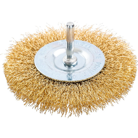 SZCZOTKA DO WIERT. TARCZOWA 100 MM MOSIĄDZOWANA