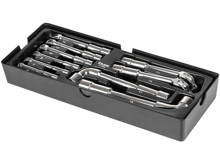 WKŁAD - KLUCZE FAJKOWE 6-19 MM 10 ELEM. + TACKA C1101