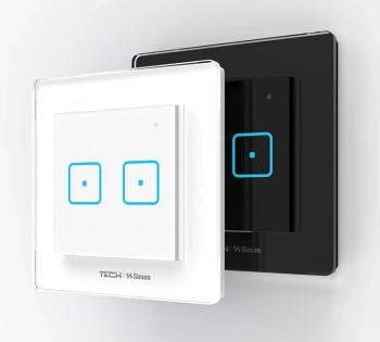 Dwupolowy dotykowy doramkowy szklany włącznik FS-02