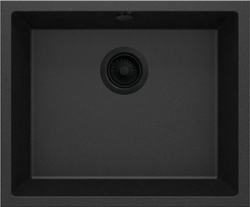 Zlewozmywak granitowy 1-komorowy podwieszany grafit metalik nero ZQA G10C