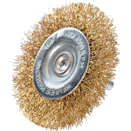 SZCZOTKA DO WIERT. TARCZOWA 63 MM MOSIĄDZOWANA
