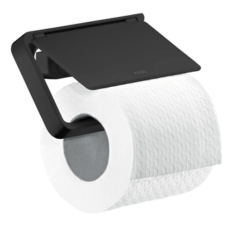 AX Universal Softsquare Uchwyt na papier toaletowy z osłoną, Czarny Matowy