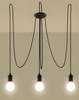 Żyrandol EDISON 3 czarny