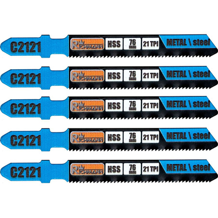 BRZESZCZOT DO WYRZ. METAL "T" HSS  76MM,21 TPI (T118A) 5 SZT/OPAK.
