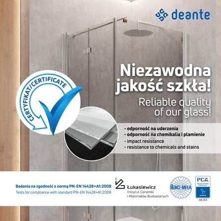 Kabina prysznicowa kwadratowa 90 cm chrom KTK 041P