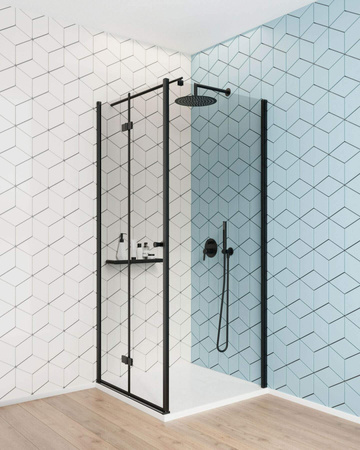 Ścianka prysznicowa / walk-in systemu Kerria Plus 90 cm nero KTS N39P
