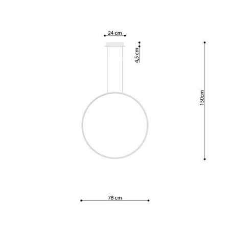 Lampa wisząca RIO 78 biały LED 3000K