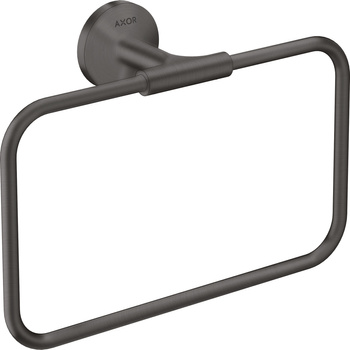 AX Universal Circular Wieszak na ręcznik typu Ring, Czarny Chrom Szczotkowany