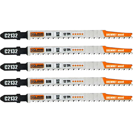 BRZESZCZOT DO WYRZ. DREWNO "T" BIM 117MM,12 TPI,SUPER CZYSTE CIĘCIE (T308BF) 5 SZT/OPAK.