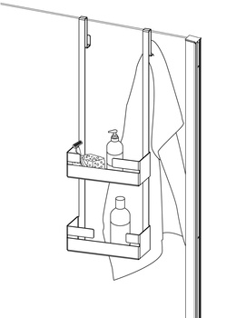 Półka wieszana na kabinę bianco ADM A54K