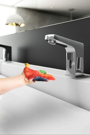 Bateria umywalkowa bezdotykowa z regulacją temperatury - 4xAA stała chrom Sensor BCH 029R