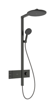 HG Raindance Alive S Komplet prysznicowy 300 2jet EcoSmart z termostatem ShowerSelect Comfort, Czarny Chrom Szczotkowany