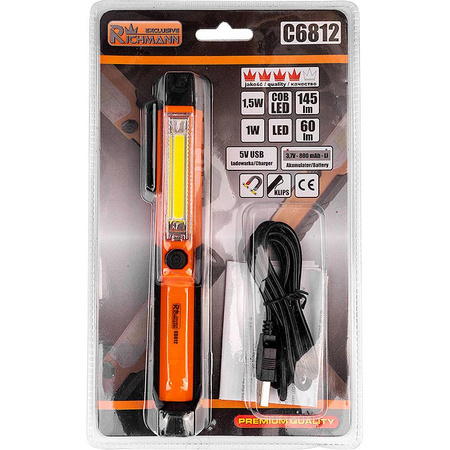 LATARKA DŁUGOPISOWA AKU. 1,5W + 1W UCHYLNA MAGNETYCZNA PODSTAWA