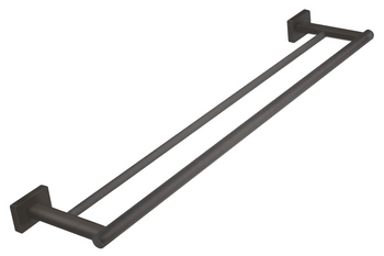 GRETA wieszak na ręcznik podwójny 600 mm, gun metal