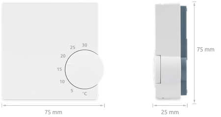 Salus przewodowy, natynkowy, elektroniczny regulator temperatury z pokrętłem RT10, dobowy, 230 V