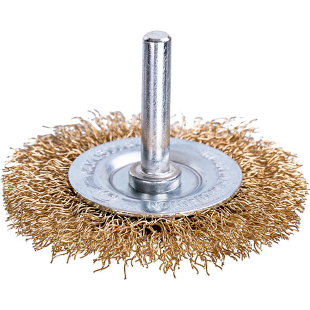 SZCZOTKA DO WIERT. TARCZOWA 63 MM MOSIĄDZOWANA