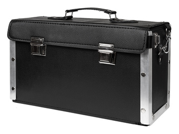 TORBA NARZ. UCHYLNA OKUTA 395x230x165 MM SKÓRA EKOLOG. KLAMRA