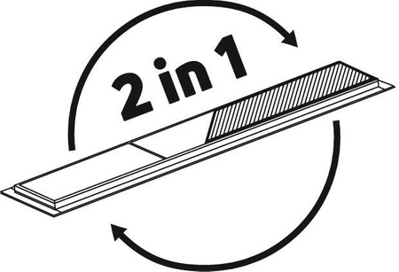 Odpływ liniowy podłogowy 70 cm - Odwracalny nero KOS N07D