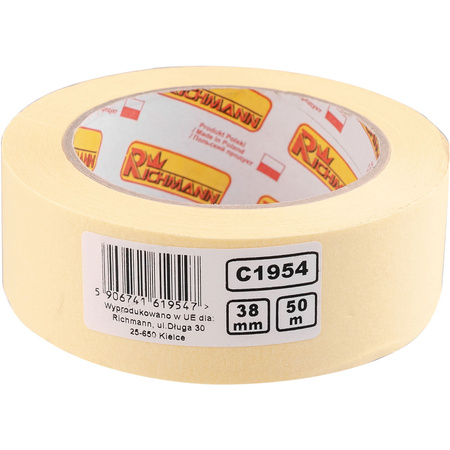 TAŚMA MASKUJĄCA PAPIEROWA 38MMx50M ŻÓŁTA