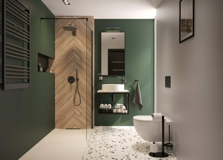 Ścianka prysznicowa / walk-in systemu Kerria Plus 90 cm nero KTS N39P