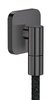 AX Wall outlet Fine Przyłącze węża, softsquare, Czarny Chrom Szczotkowany