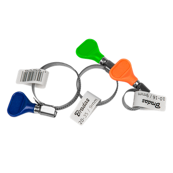 Opaska ślimakowa nierdzewna  20-35mm z motylkiem