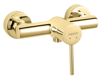 FIESTA bateria natryskowa bez zestawu natryskowego, złota