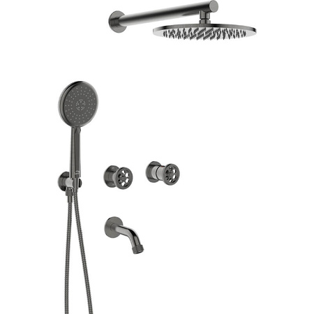 Muro - bateria wannowo-natryskowa podtynkowa z zestawem natryskowym