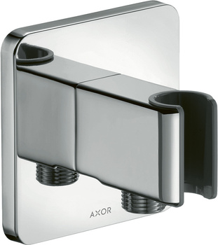 AX ShowerSolutions Przyłącze węża prysznicowego z uchwytem, softsquare, Chrom