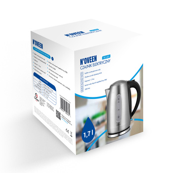Czajnik elektryczny Noveen EK1405 1,7l inox wyłącznik Strix