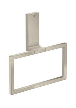 AX Universal Rectangular Wieszak na ręcznik typu Ring, Nikiel Szczotkowany