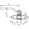 Zawór kulowy do wlutowania, z dźwignią, 15 mm, F-Power